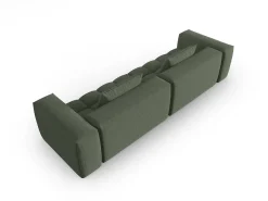 CXL by Christian Lacroix - Sofá modular "Lorella" 5 lugares em tecido estrutural verde oliva escuro - 290x85x70cm