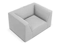 CXL by Christian Lacroix - Poltrona "Charles" em veludo cinza claro - 120x92x69cm