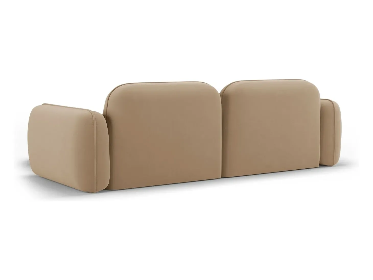 CXL by Christian Lacroix - Sofá modular de canto direito "Lucien" 3 lugares em veludo areia - 230x165x70cm
