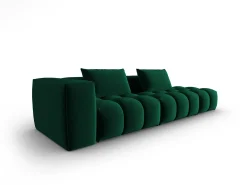 CXL by Christian Lacroix - Sofá modular direito "Lorella" 3 lugares em veludo verde garrafa - 265x85x70cm