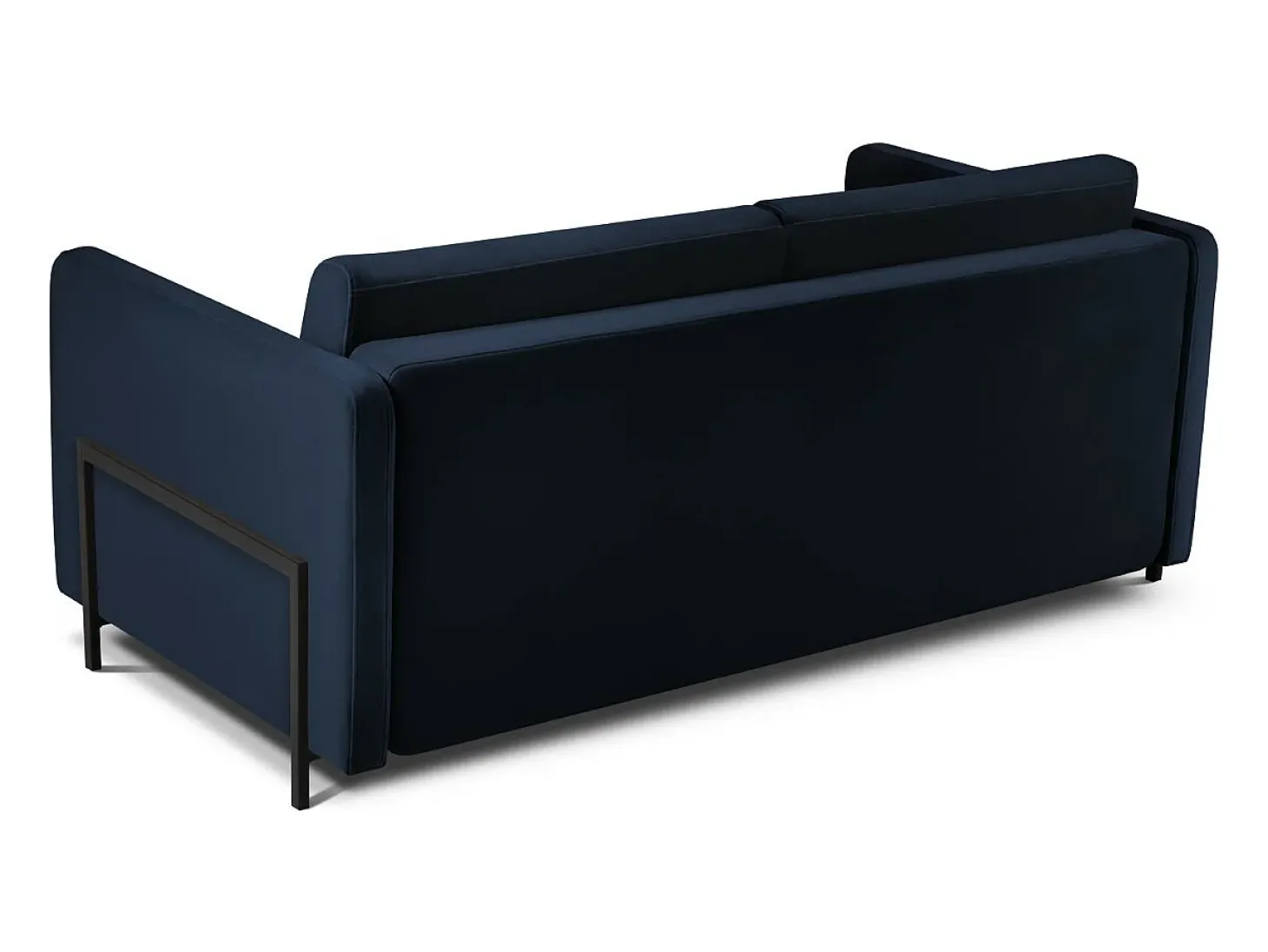 CXL by Christian Lacroix - Sofá-cama "Yanis" 2 lugares em veludo azul real - 182x102x80cm