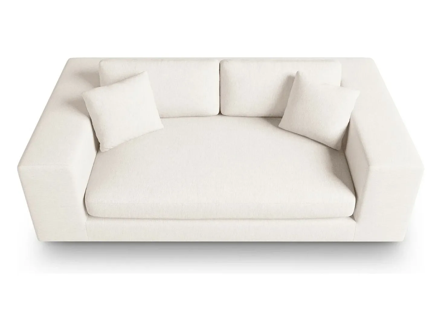 CXL by Christian Lacroix - Sofá "Tendance" 3 lugares em tecido estrutural branco - 220x122x72cm