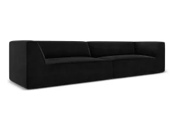 CXL by Christian Lacroix - Sofá "Charles" 4 lugares em veludo preto - 302x93x69cm