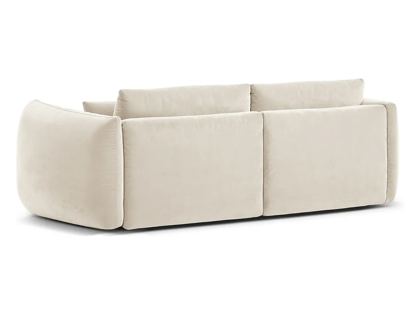 CXL by Christian Lacroix - Sofá modular "Maurie" 3 lugares em veludo marfim - 224x107x90cm