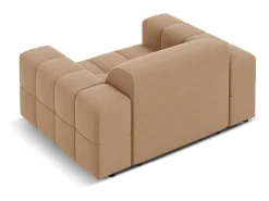 CXL by Christian Lacroix - Poltrona "Luc" em veludo bege escuro - 124x102x70cm