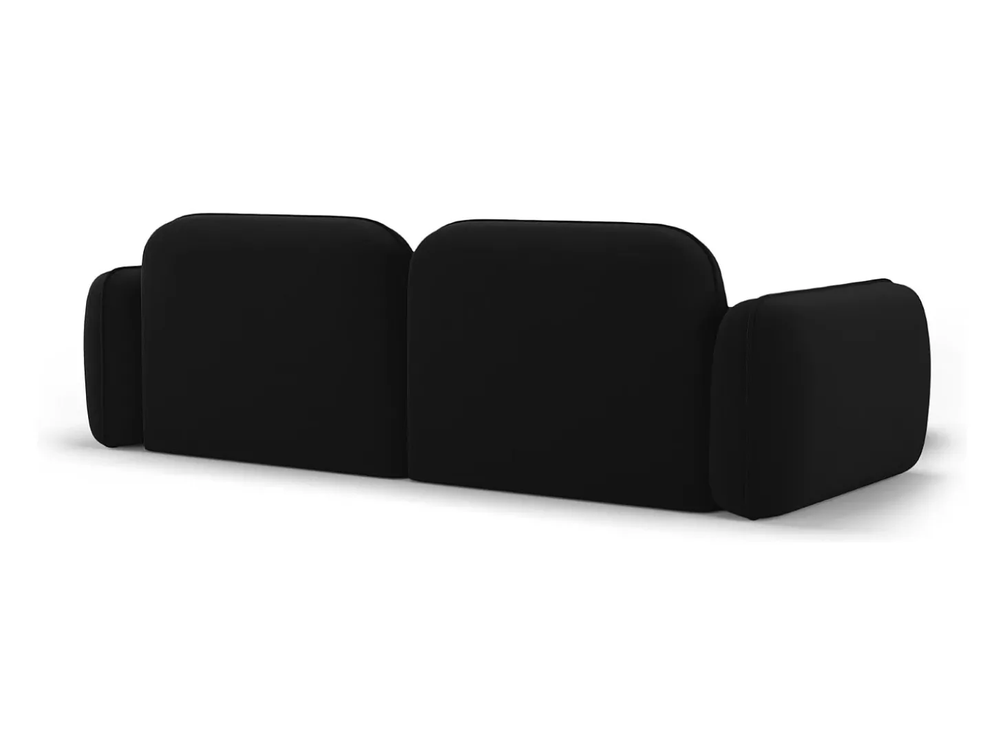 CXL by Christian Lacroix - Sofá modular de canto esquerdo "Lucien" 3 lugares em veludo preto - 230x165x70cm