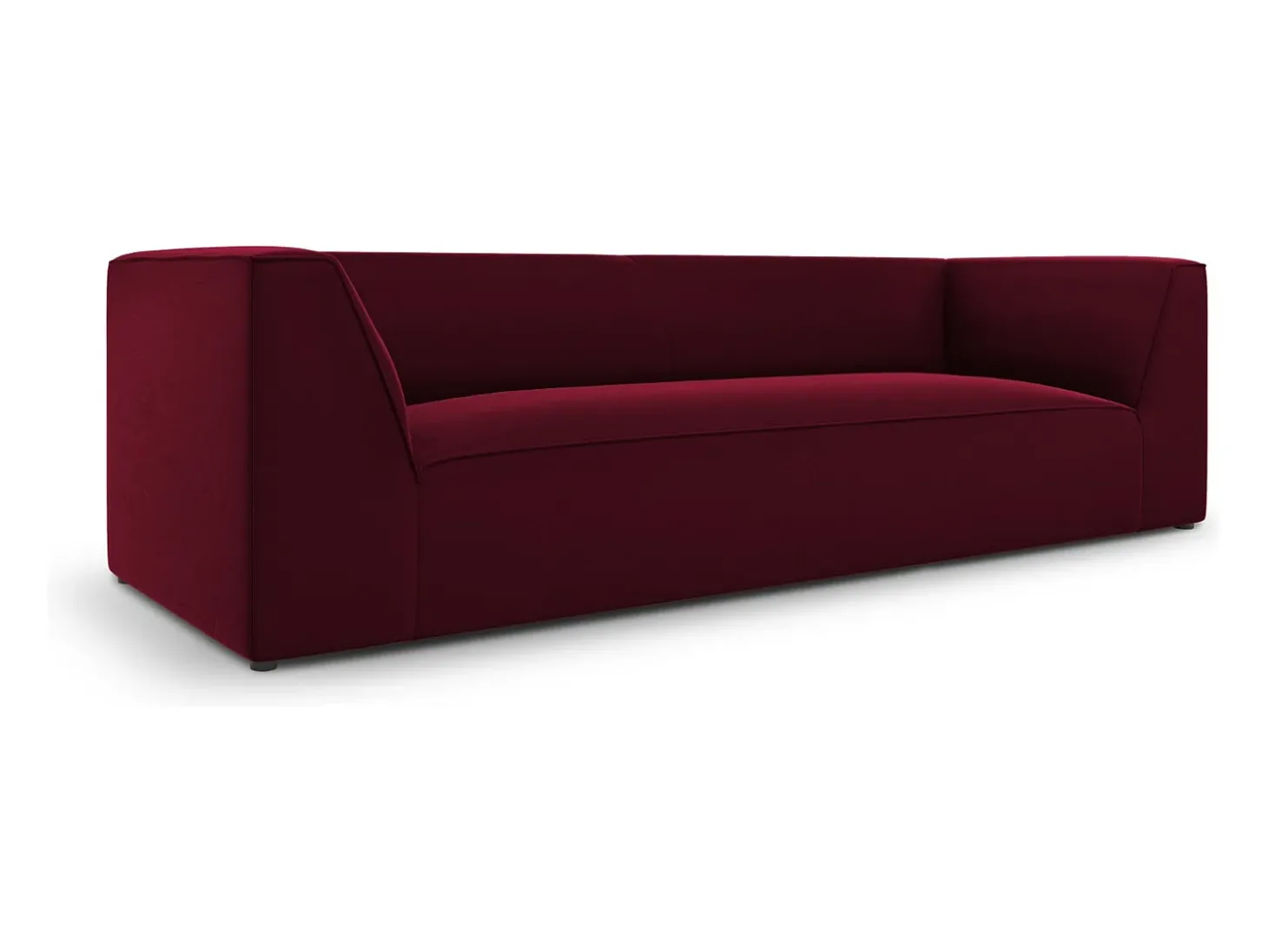 CXL by Christian Lacroix - Sofá "Charles" 3 lugares em veludo vermelho - 232x92x69cm
