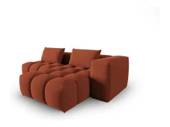 CXL by Christian Lacroix - Sofá modular de canto direito "Lorella" 3 lugares em tecido estrutural coral - 205x145x70cm
