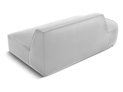 CXL by Christian Lacroix - Sofá modular virado para a esquerda "Charles" 2 lugares em veludo cinza claro - 181x93x69cm