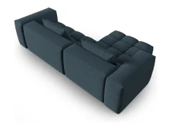 CXL by Christian Lacroix - Sofá modular de canto esquerdo "Lorella" 3 lugares em tecido estrutural azul escuro - 260x145x70cm