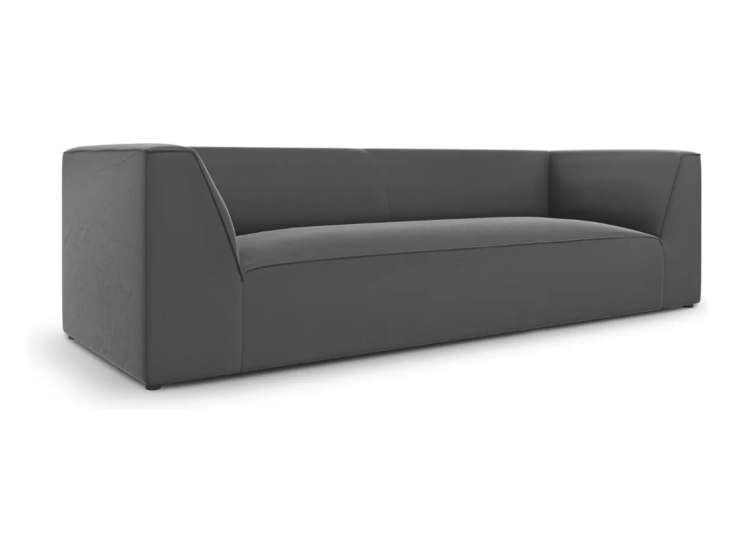 CXL by Christian Lacroix - Sofá "Charles" 3 lugares em veludo cinza escuro - 232x92x69cm