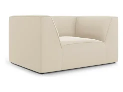 CXL by Christian Lacroix - Poltrona "Charles" em veludo bege - 120x92x69cm