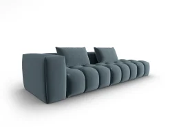 CXL by Christian Lacroix - Sofá modular direito "Lorella" 3 lugares em veludo azul pastel - 265x85x70cm