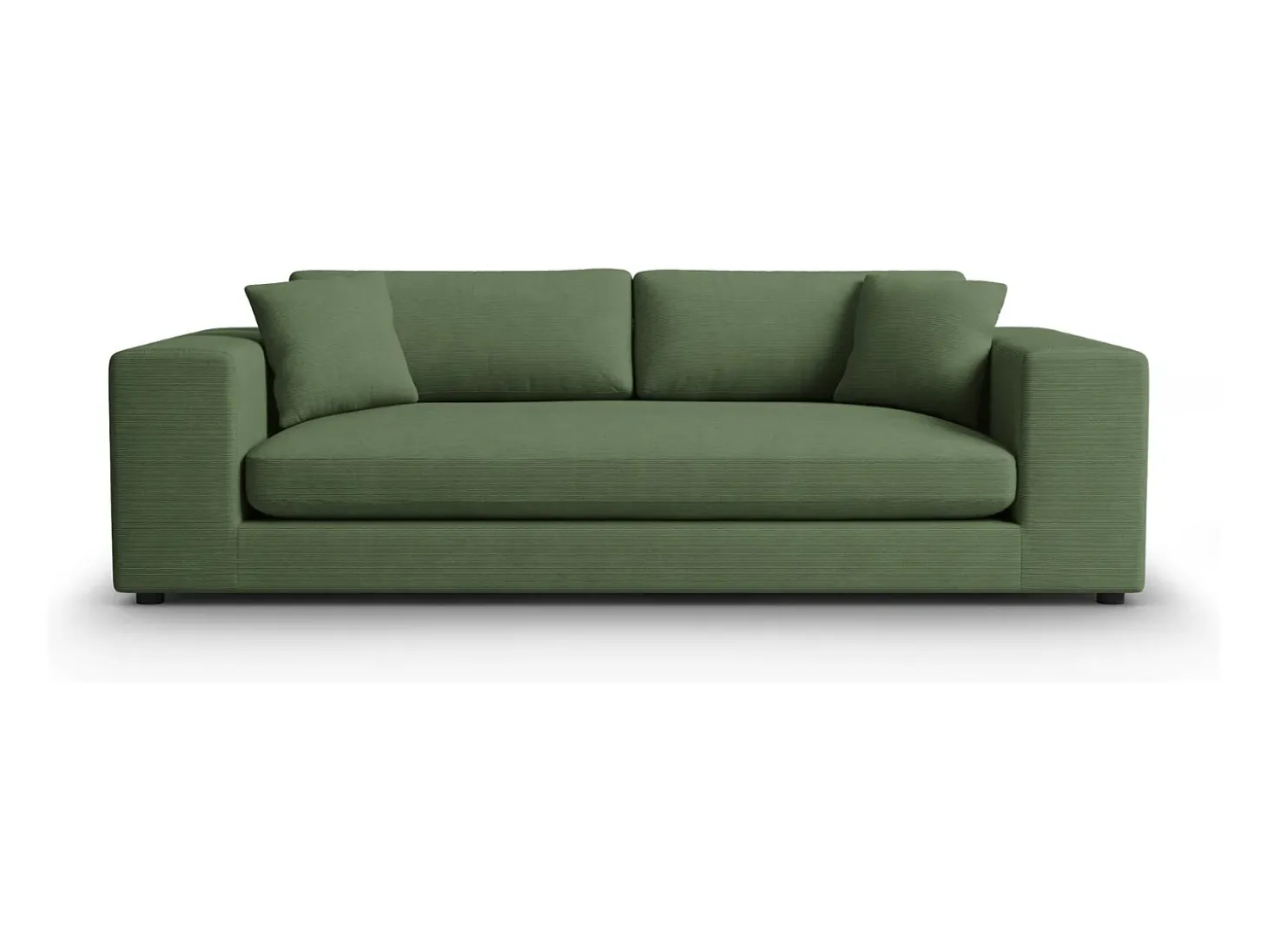 CXL by Christian Lacroix - Sofá "Tendance" 4 lugares em veludo cotelê verde - 262x122x72cm