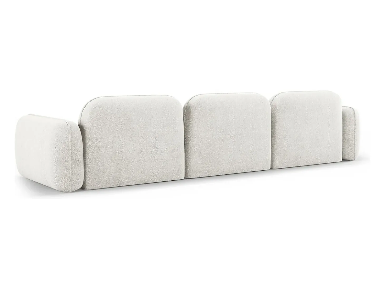 CXL by Christian Lacroix - Sofá modular "Lucien" 4 lugares em veludo marfim - 320x90x70cm