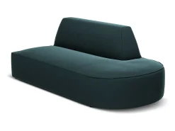 CXL by Christian Lacroix - Sofá modular direito "Charles" 2 lugares em veludo azul - 181x93x69cm