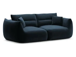 CXL by Christian Lacroix - Sofá modular "Maurie" 3 lugares em veludo azul real - 224x107x90cm
