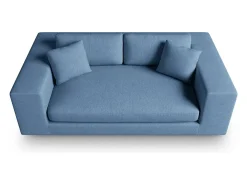 CXL by Christian Lacroix - Sofá "Tendance" 3 lugares em tecido estrutural azul escuro - 220x122x72cm
