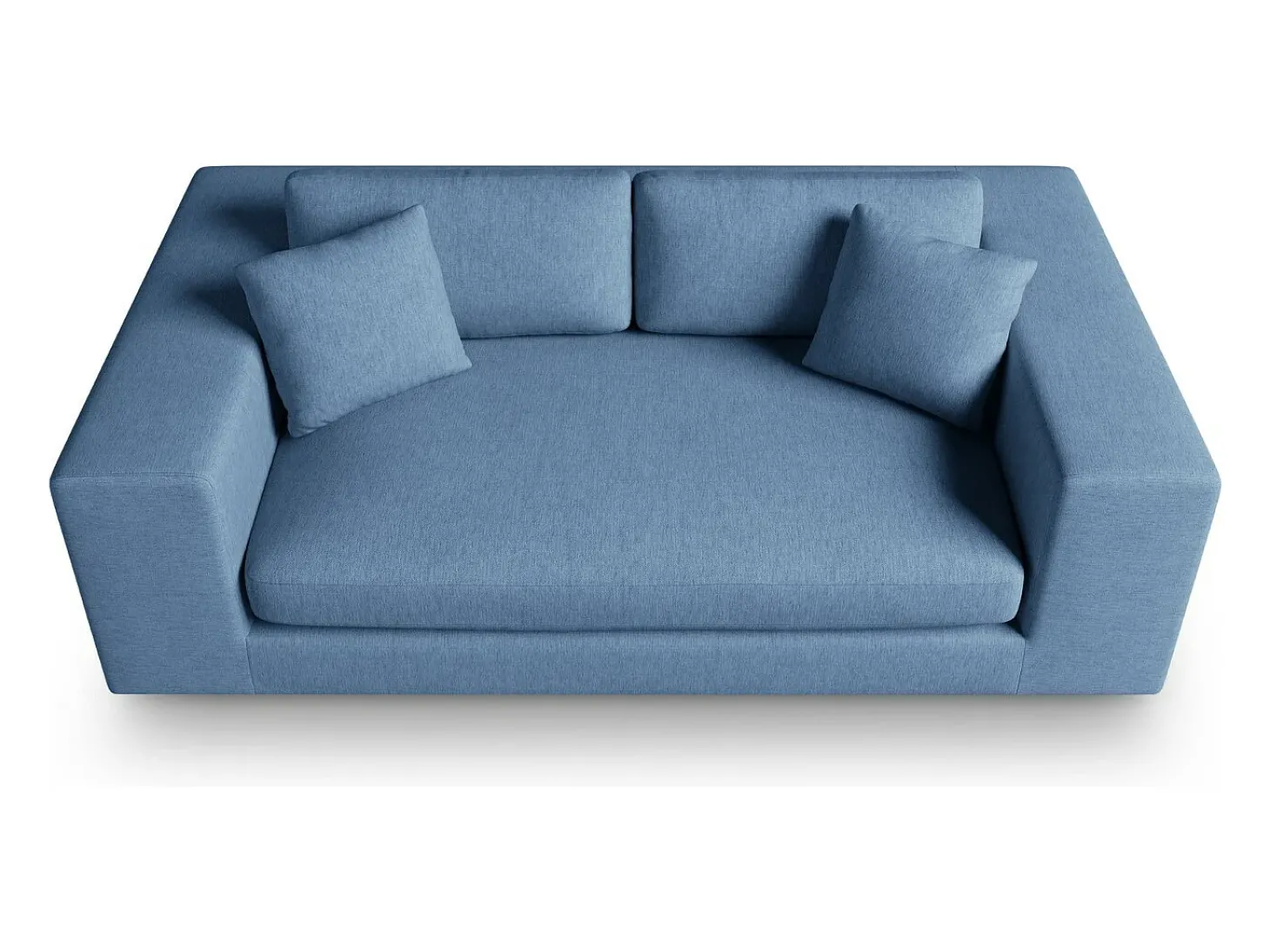 CXL by Christian Lacroix - Sofá "Tendance" 3 lugares em tecido estrutural azul escuro - 220x122x72cm