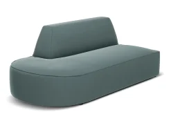 CXL by Christian Lacroix - Sofá modular virado para a esquerda "Charles" 2 lugares em veludo hortelã - 181x93x69cm