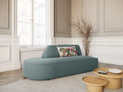 CXL by Christian Lacroix - Sofá modular virado para a esquerda "Charles" 2 lugares em veludo hortelã - 181x93x69cm