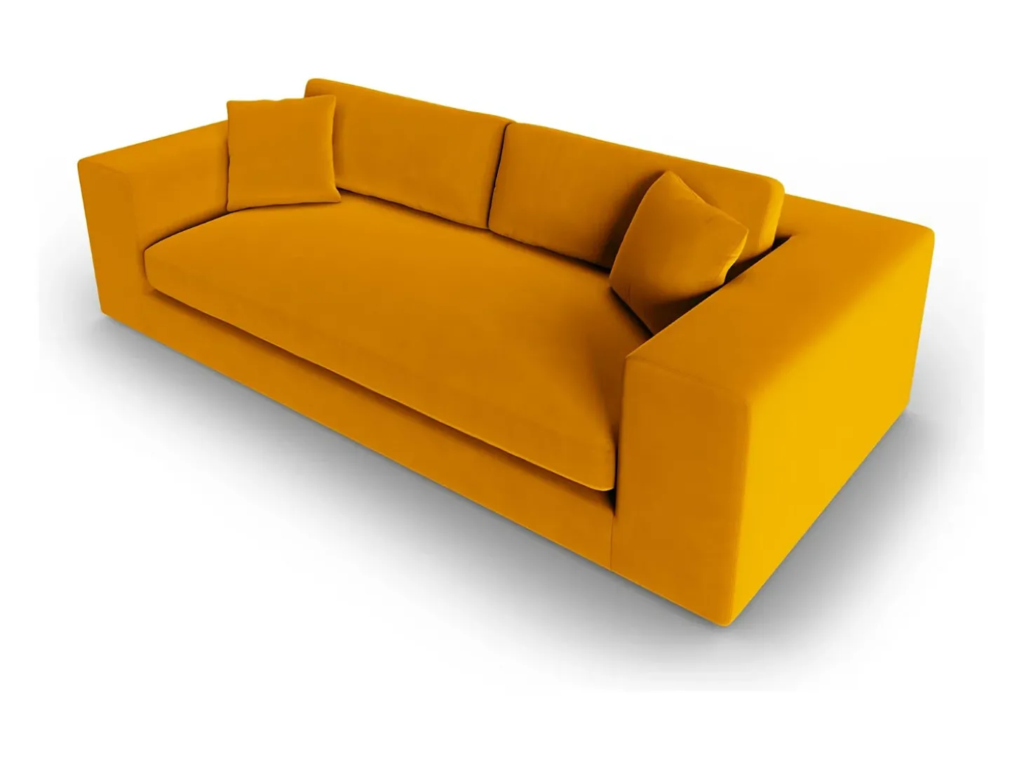 CXL by Christian Lacroix - Sofá "Tendance" 4 lugares em veludo dourado - 262x122x72cm