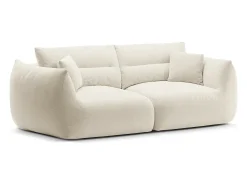CXL by Christian Lacroix - Sofá modular "Maurie" 3 lugares em tecido chenille marfim - 224x107x90cm