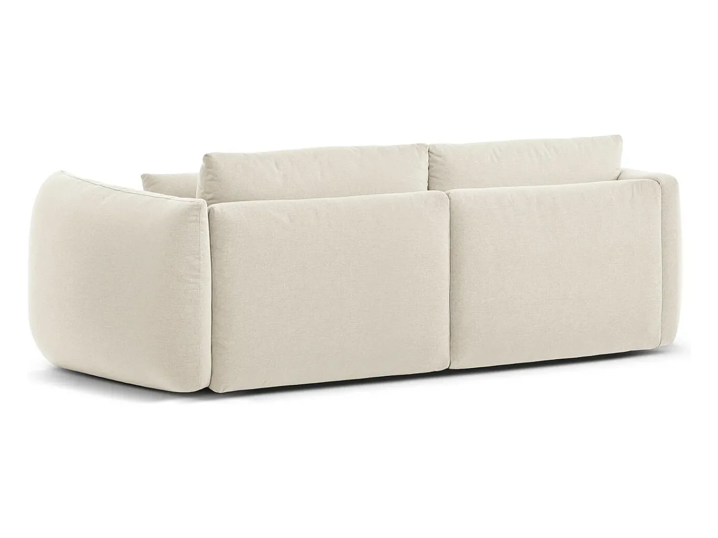 CXL by Christian Lacroix - Sofá modular "Maurie" 3 lugares em tecido chenille marfim - 224x107x90cm
