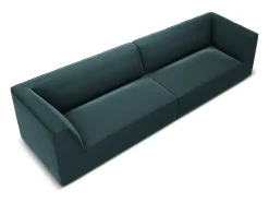 CXL by Christian Lacroix - Sofá "Charles" 4 lugares em veludo azul - 302x93x69cm