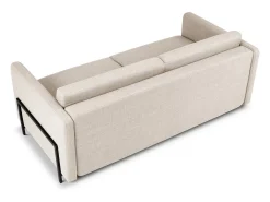 CXL by Christian Lacroix - Sofá-cama "Yanis" 3 lugares em tecido estrutural bege - 202x102x80cm