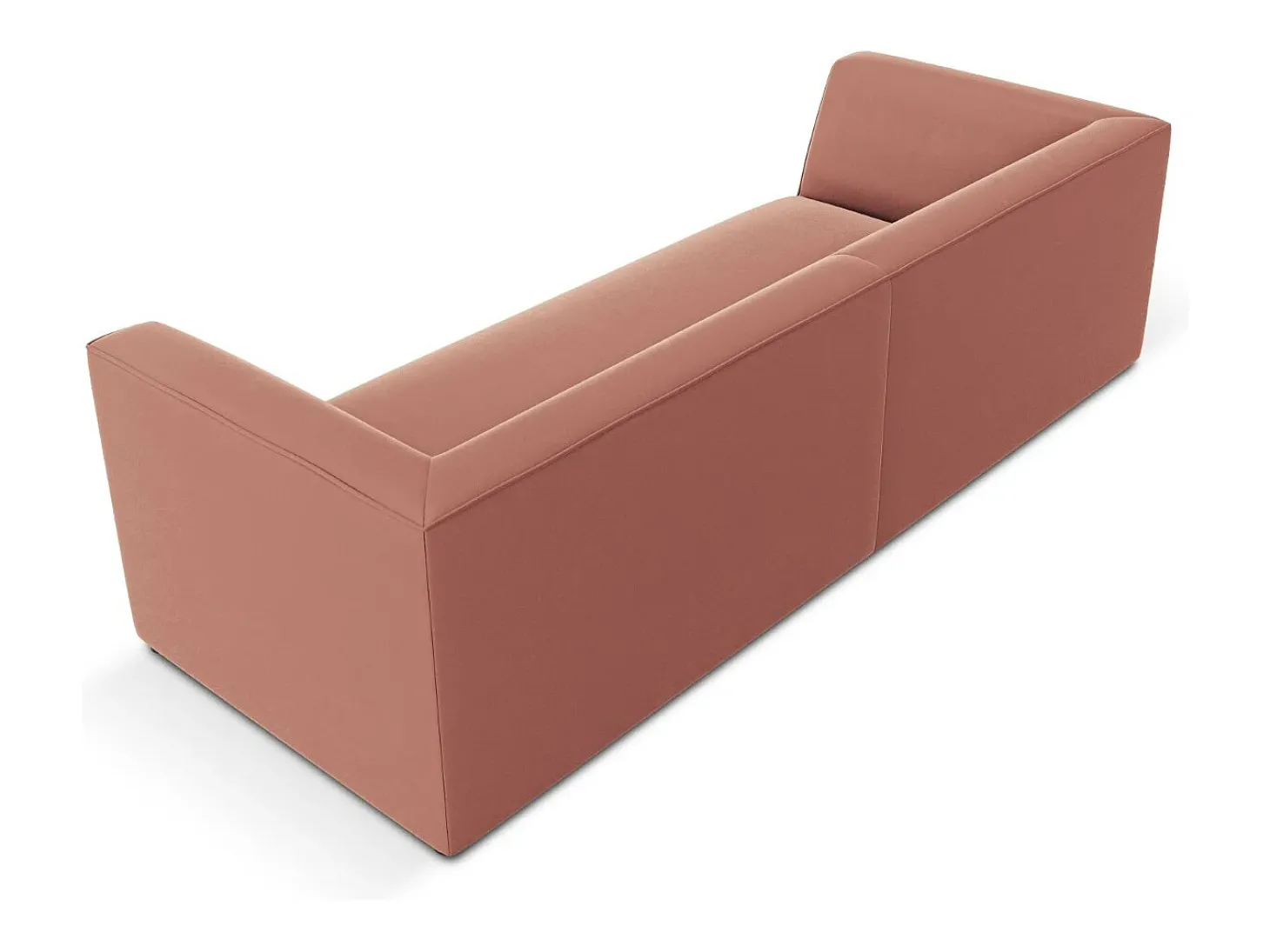 CXL by Christian Lacroix - Sofá "Charles" 3 lugares em veludo rosa - 232x92x69cm