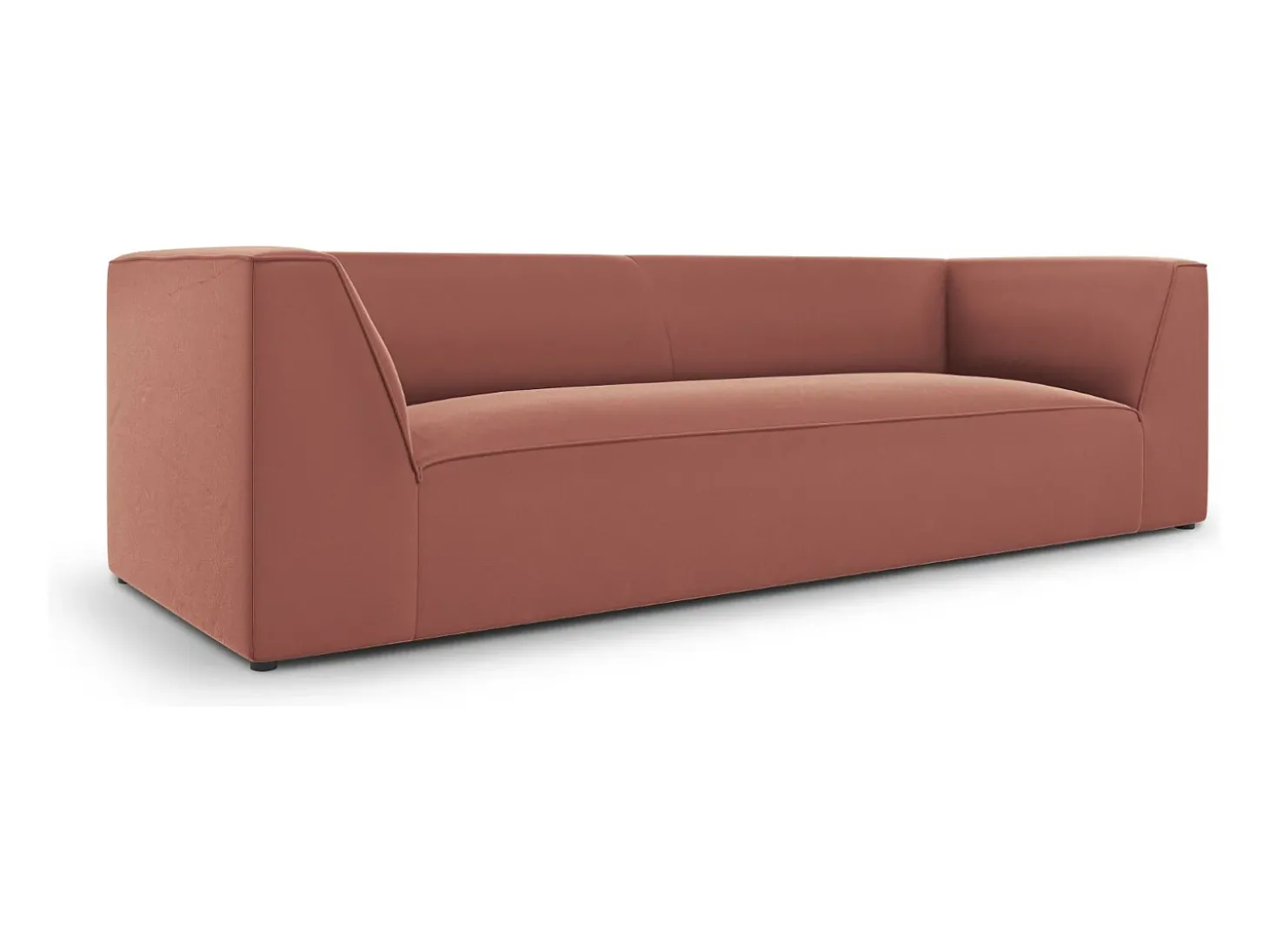 CXL by Christian Lacroix - Sofá "Charles" 3 lugares em veludo rosa - 232x92x69cm