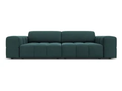 CXL by Christian Lacroix - Sofá "Luc" 3 lugares em veludo petróleo - 204x102x70cm