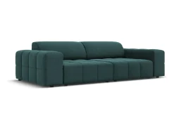 CXL by Christian Lacroix - Sofá "Luc" 3 lugares em veludo petróleo - 204x102x70cm