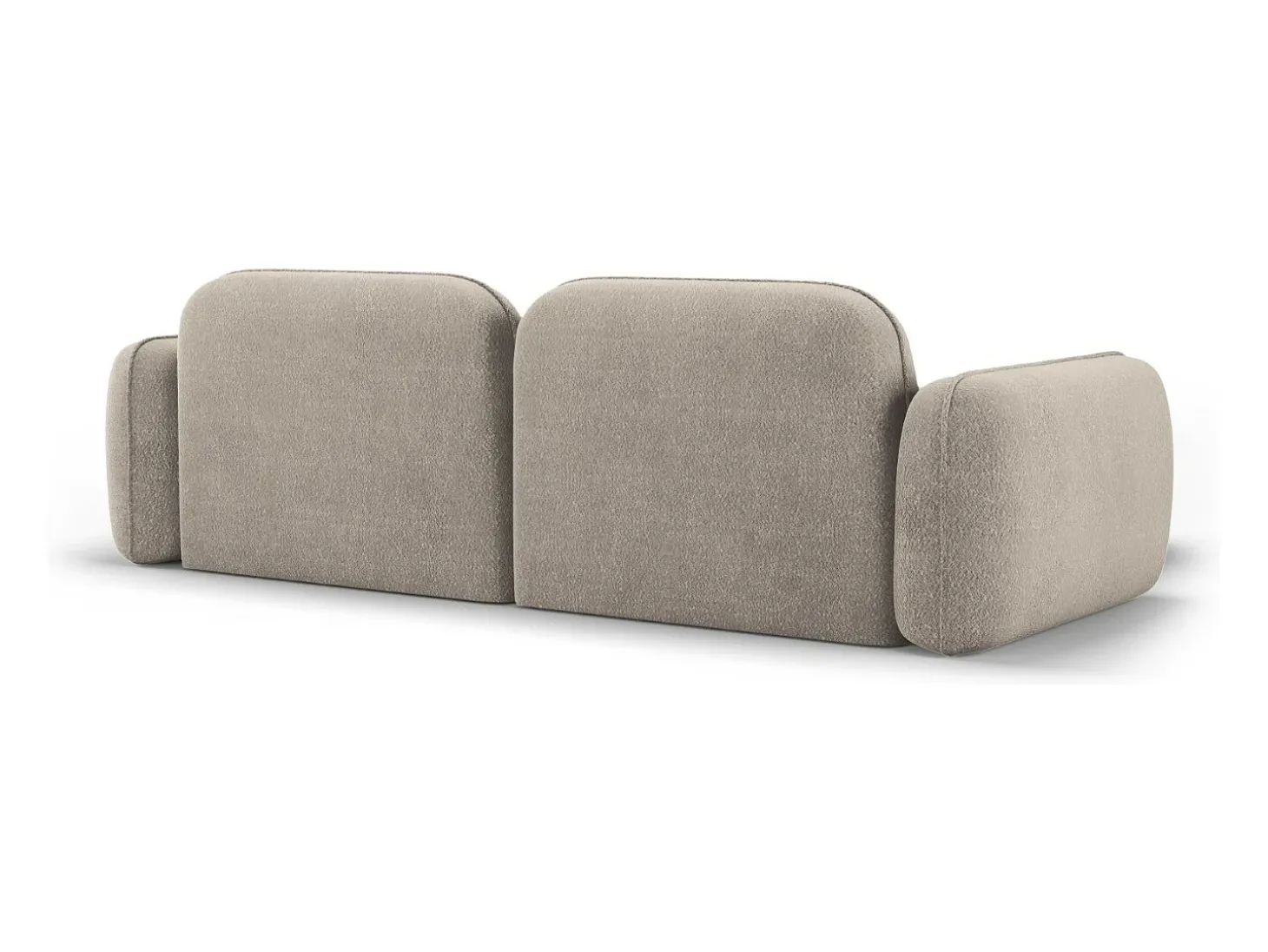CXL by Christian Lacroix - Sofá modular de canto esquerdo "Lucien" 3 lugares em veludo bege escuro - 230x165x70cm