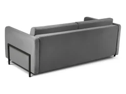 CXL by Christian Lacroix - Sofá-cama "Yanis" 3 lugares em veludo cinza escuro - 202x102x80cm