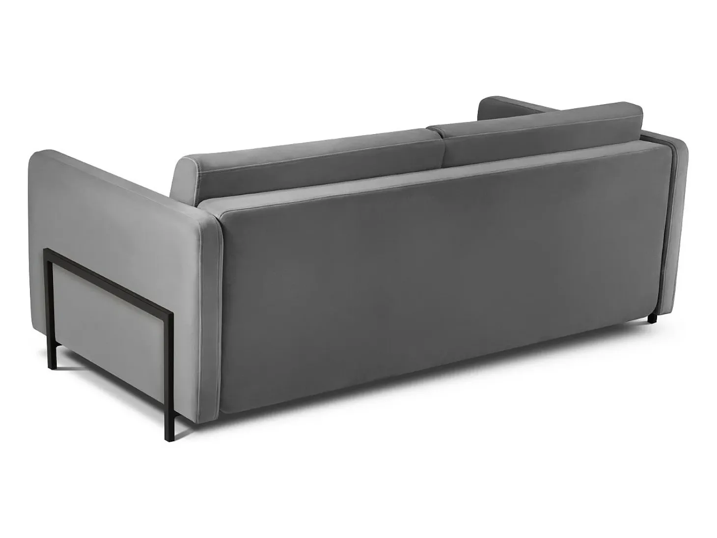 CXL by Christian Lacroix - Sofá-cama "Yanis" 3 lugares em veludo cinza escuro - 202x102x80cm