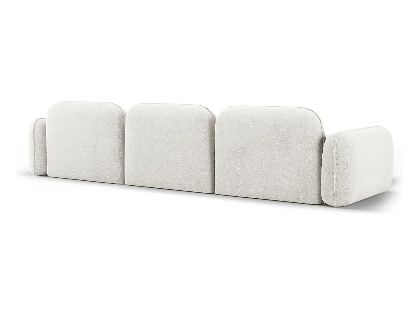 CXL by Christian Lacroix - Sofá modular de canto esquerdo "Lucien" 4 lugares em veludo marfim - 320x165x70cm