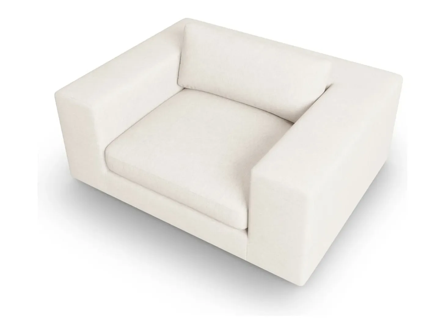 CXL by Christian Lacroix - Sofá "Tendance" 1,5 lugares em tecido estrutural branco - 156x122x72cm
