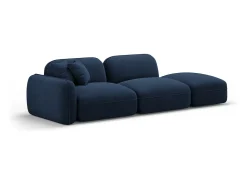 CXL by Christian Lacroix - Sofá modular direito "Lucien" 3 lugares em veludo azul escuro - 295x90x70cm