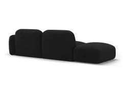 CXL by Christian Lacroix - Sofá modular virado para a esquerda "Lucien" 3 lugares em veludo carvão - 295x90x70cm