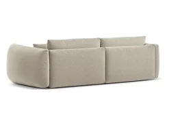 CXL by Christian Lacroix - Sofá modular "Maurie" 4 lugares em tecido chenille bege claro - 264x107x90cm