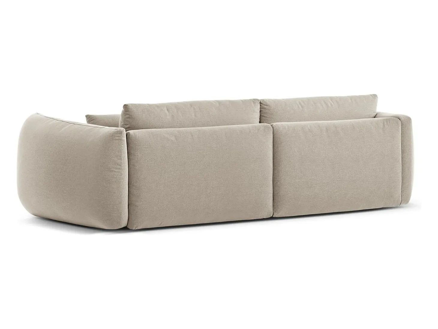 CXL by Christian Lacroix - Sofá modular "Maurie" 4 lugares em tecido chenille bege claro - 264x107x90cm
