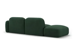 CXL by Christian Lacroix - Sofá modular virado para a esquerda "Lucien" 3 lugares em veludo verde - 295x90x70cm