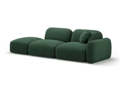 CXL by Christian Lacroix - Sofá modular virado para a esquerda "Lucien" 3 lugares em veludo verde - 295x90x70cm