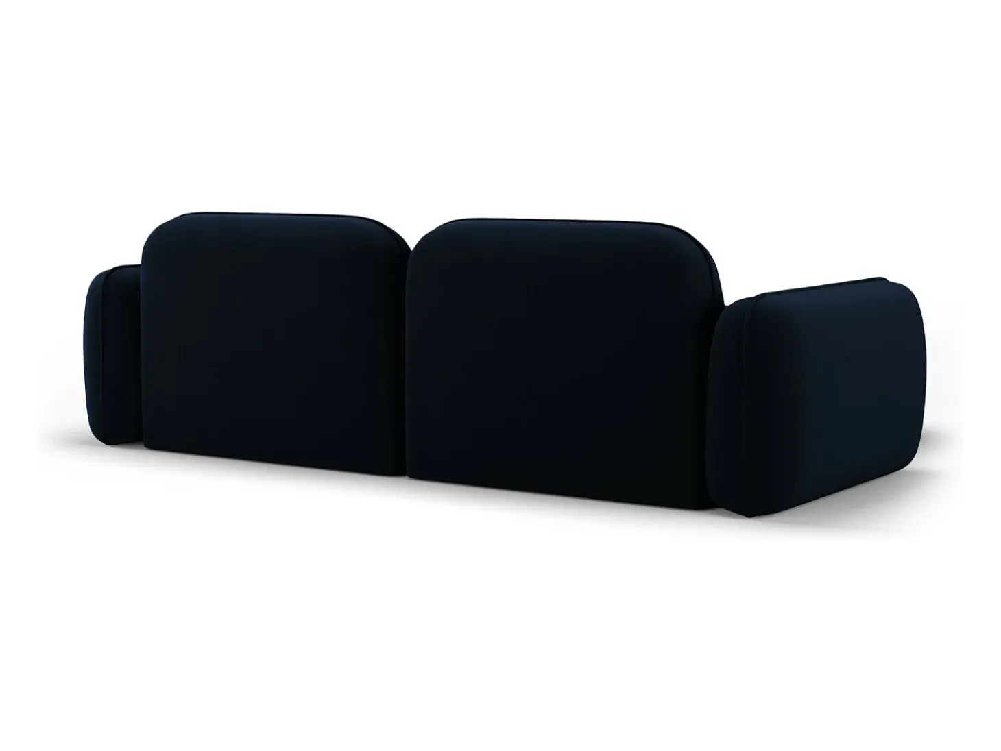 CXL by Christian Lacroix - Sofá modular de canto esquerdo "Lucien" 3 lugares em veludo azul real - 230x165x70cm