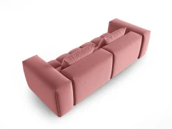 CXL by Christian Lacroix - Sofá modular "Lorella" 3 lugares em veludo salmão - 230x85x70cm