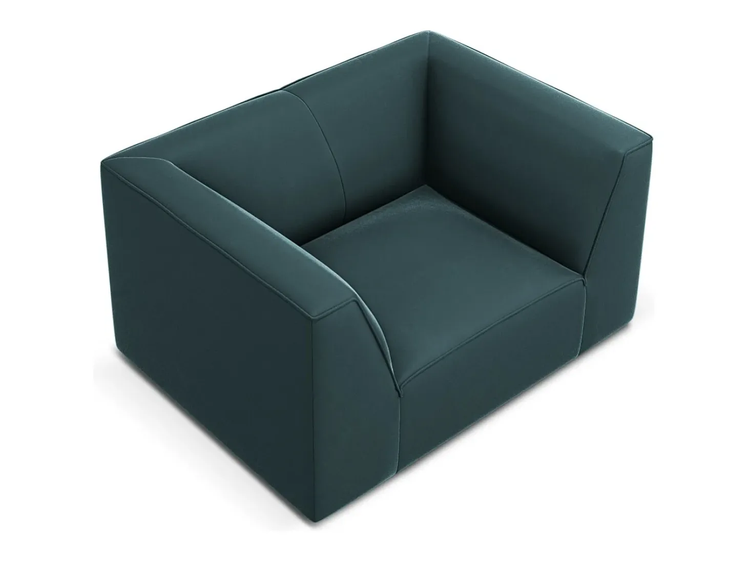 CXL by Christian Lacroix - Poltrona "Charles" em veludo azul - 120x92x69cm