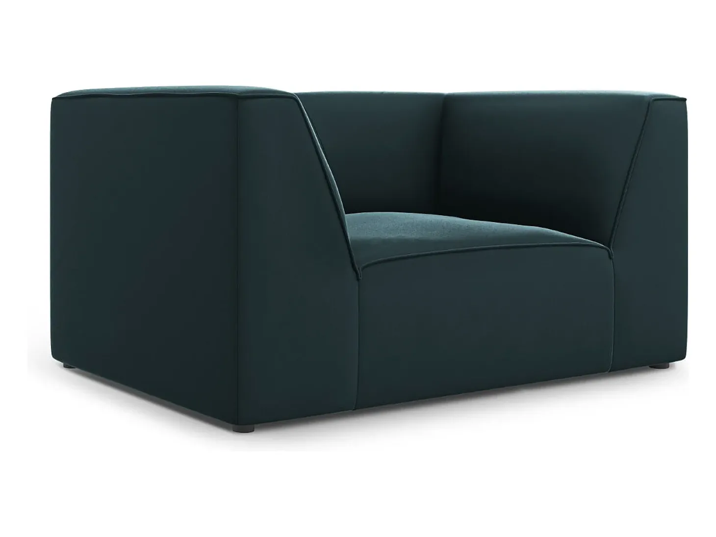 CXL by Christian Lacroix - Poltrona "Charles" em veludo azul - 120x92x69cm