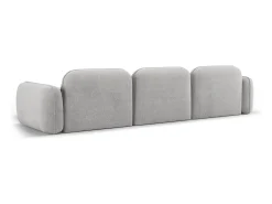 CXL by Christian Lacroix - Sofá modular de canto direito "Lucien" 4 lugares em veludo cinza claro - 320x165x70cm